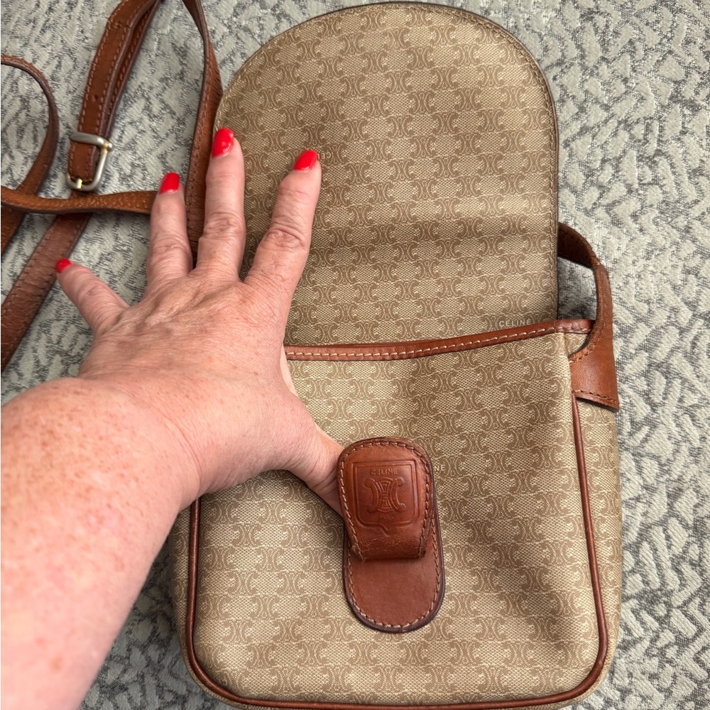 Celine Vintage Brown Leather Crossbody Bag - Picture 6 of 14